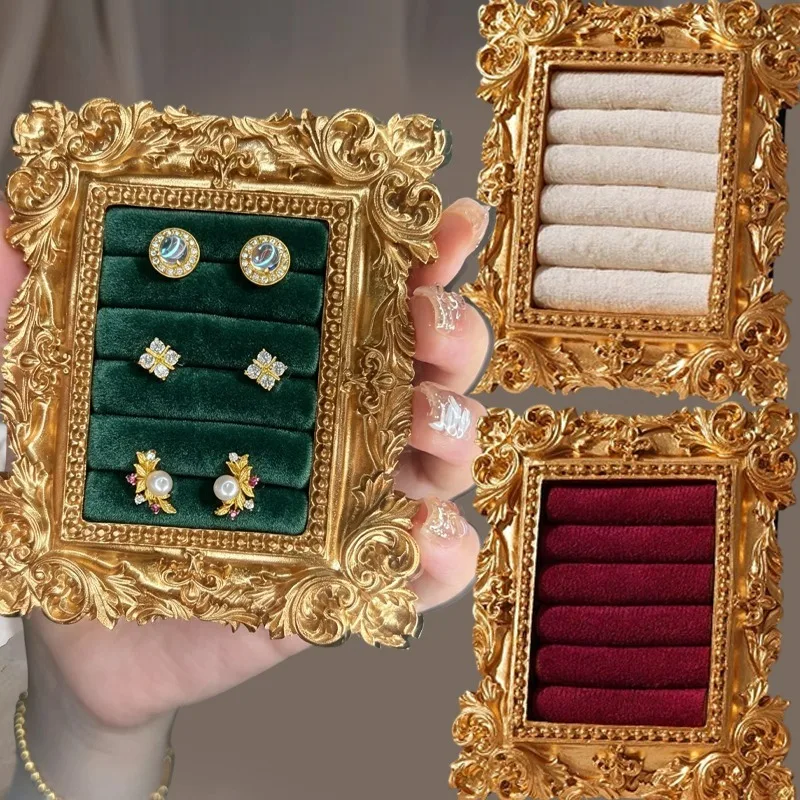 suporte-de-exibicao-vintage-para-aneis-e-brincos-com-bandeja-de-camurca-e-moldura-dourada-para-fotografia-organizador-de-acessorios