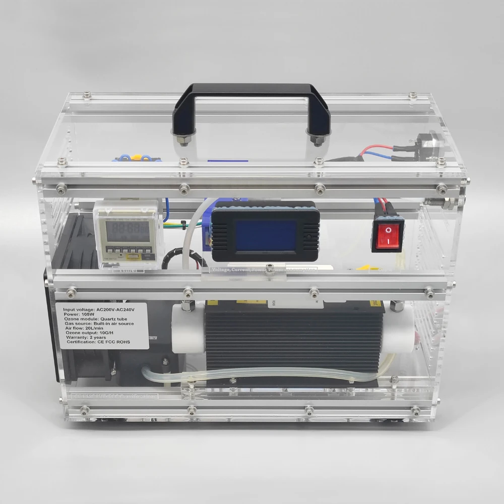 Pinus longaeva B1 500mg 0.5g 1g 3g 5g 7g 10g/h 10 grammi macchina per ozono con guscio acrilico regolabile con timer purificatore d'aria per ozono