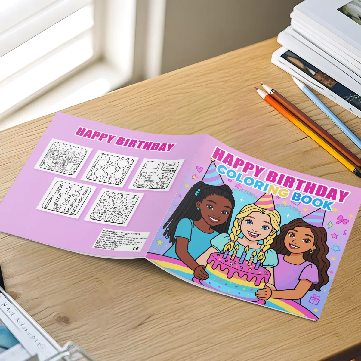 Livre de coloriage joyeux anniversaire pour adultes et adolescents, avec peinture à la main, livre de dessin, cadeau parfait pour anniversaire ﻿ pour la relaxation