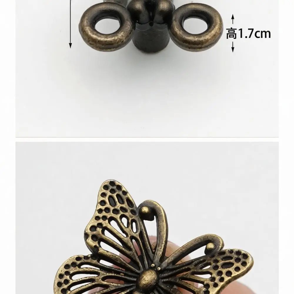 Antique Style Butterfly Handle Zinc Alloy Knob Fashionable Furniture Hardware For Cupboard Drawer And Bedroom Closet Door