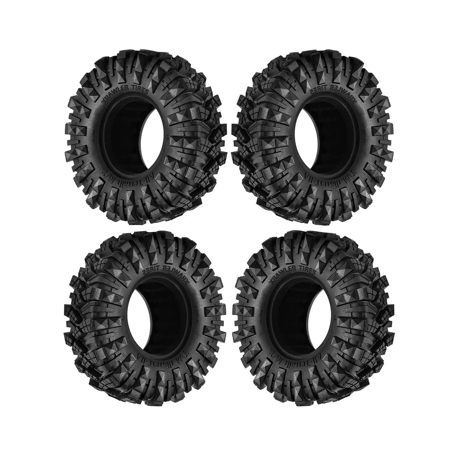 4 piezas neumáticos de goma 1:10 piezas de mejora neumáticos trepador de control remoto neumático de rueda para D90