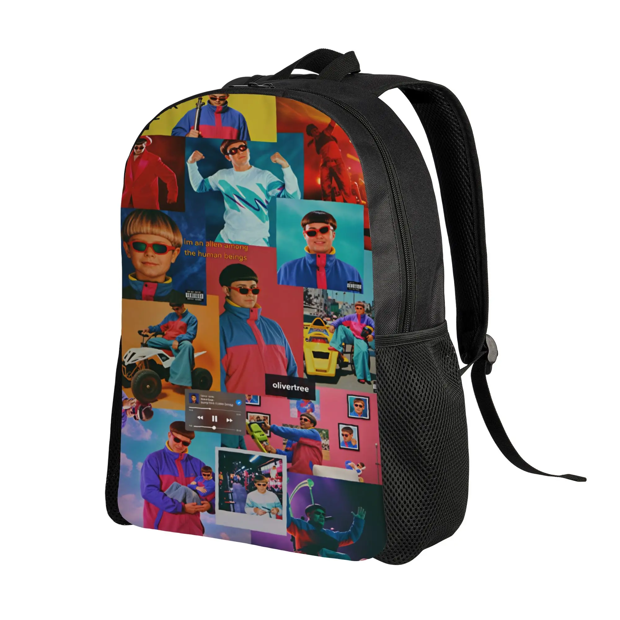 oliver tree life goes on Backpack  Modern Backpacks Student Unisex Workout Print High School Bags Custom Rucksack