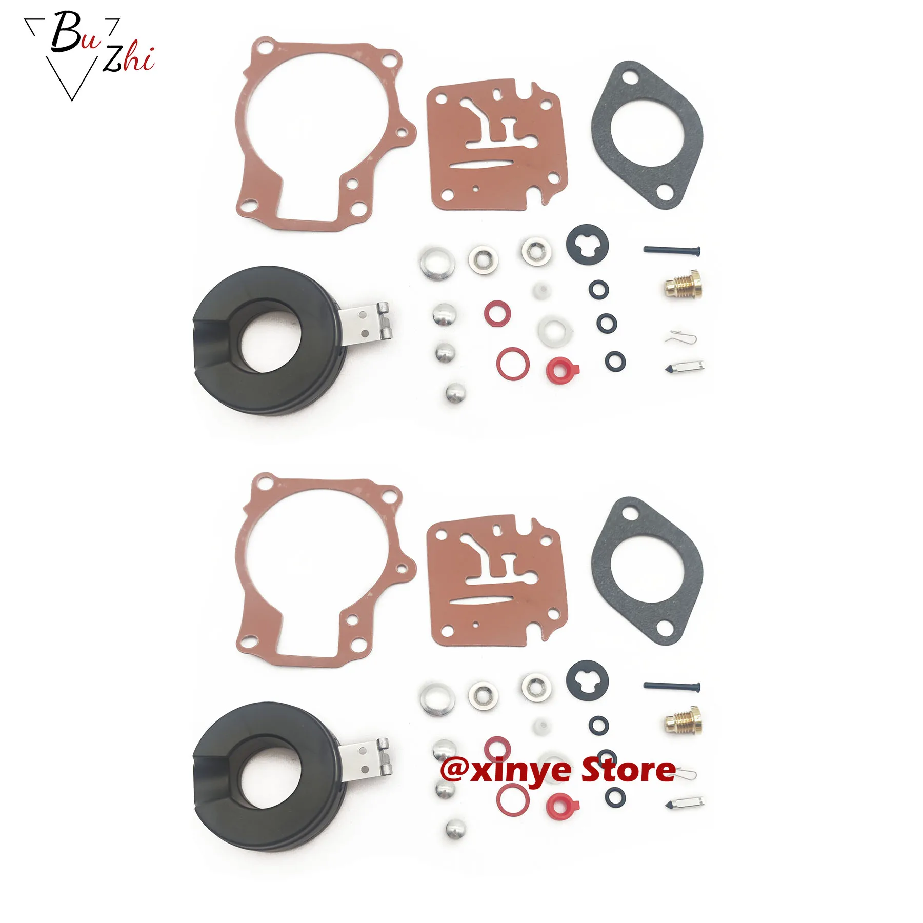 Carburetor Carb Rebuild Repair Kit wiht Float for Johnson Evinrude 392061 396701 398729 18 20 25 28 30 40 45 48 50 60 70 75 HP