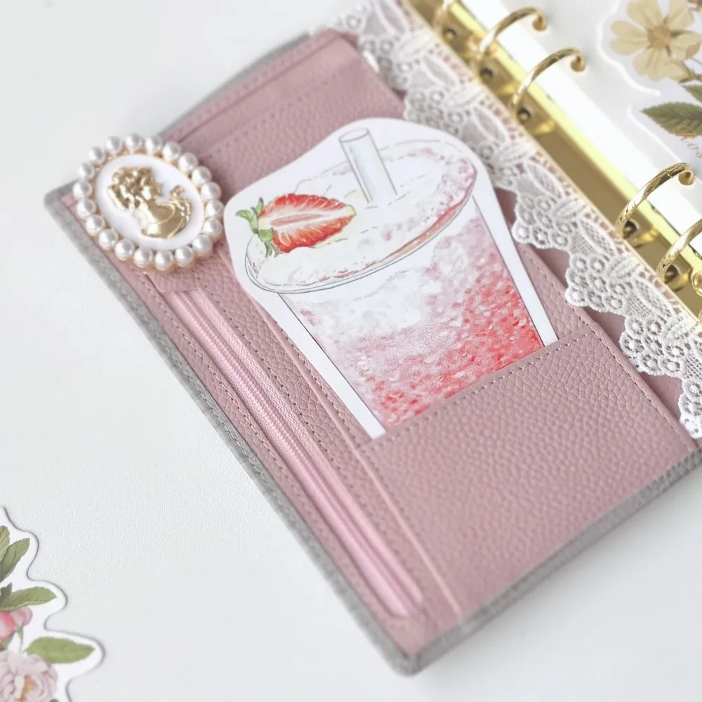Genuine Leather A6 Personal Notebook Diary Planner Croc Grain 26mm Rings Journal Stationery Notepad Agenda Organizer Big Pocket