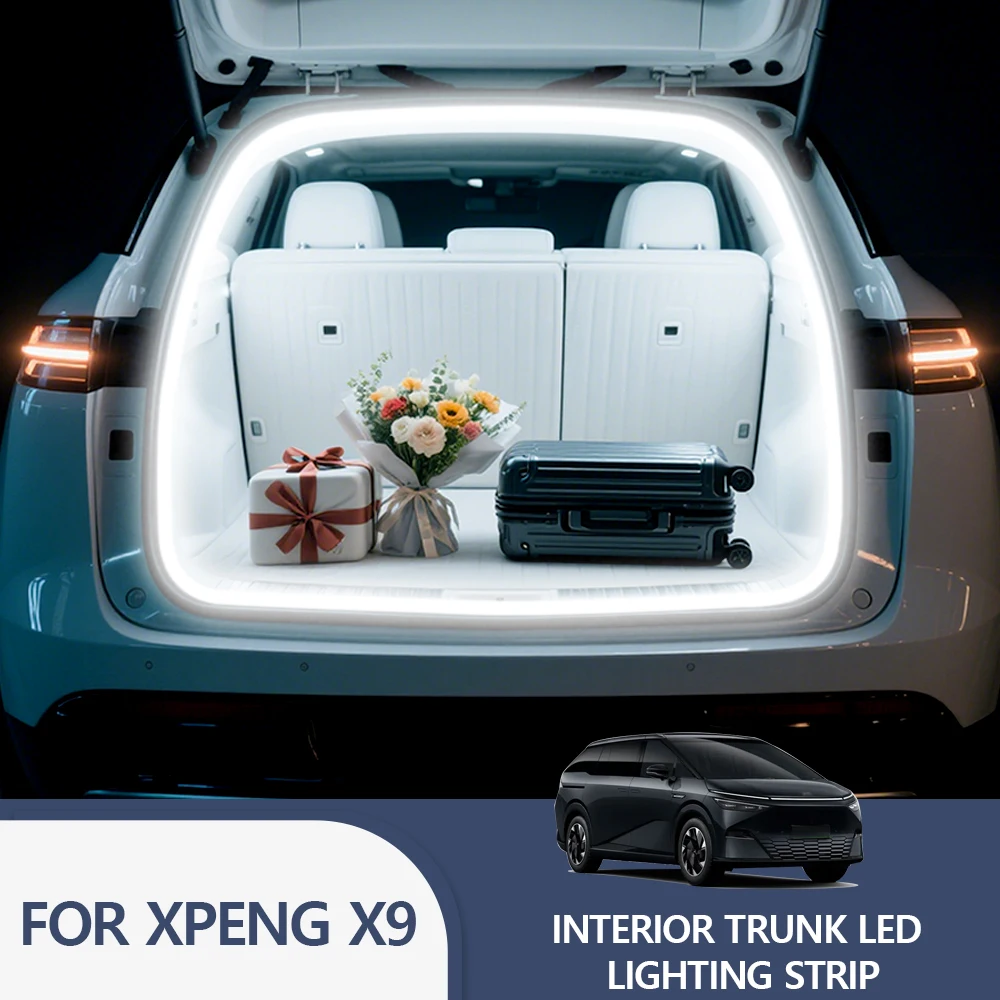 

Светодиодная лента для заднего багажника XPENG X9, декоративная подсветка салона, атмосферная подсветка багажного отделения