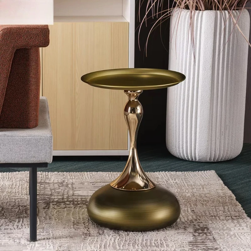 Modern luxury coffee coffee table design portable lounge round small elegant auxiliary table salon room small space furniture