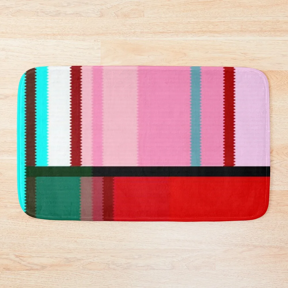 

Mondrian Glitch Bath Mat Wc Bathroom Accessory Entrance Carpet Mat