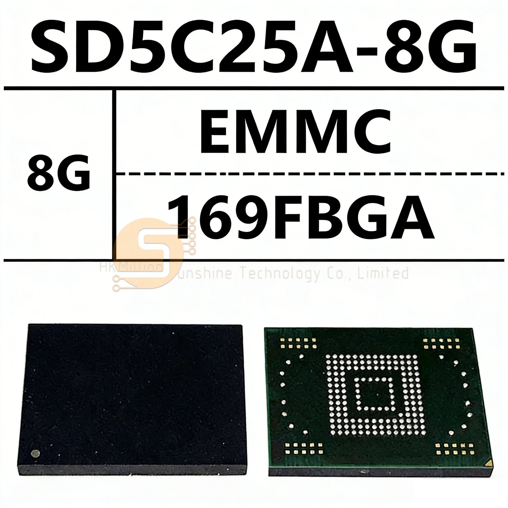 

SDIN4C2-8G-U SDIN4C2-8G SDIN4C1-8G SD5C25A-8G eMMC Chip 8GB 169-Ball FBGA Flash Memory IC For TV Box Tablet Smartphone
