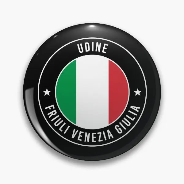 Udine Friuli Venezia Giulia Italia Flag  Soft Button Pin Women Metal Hat Decor Lover Gift Cartoon Jewelry Fashion Cute Clothes