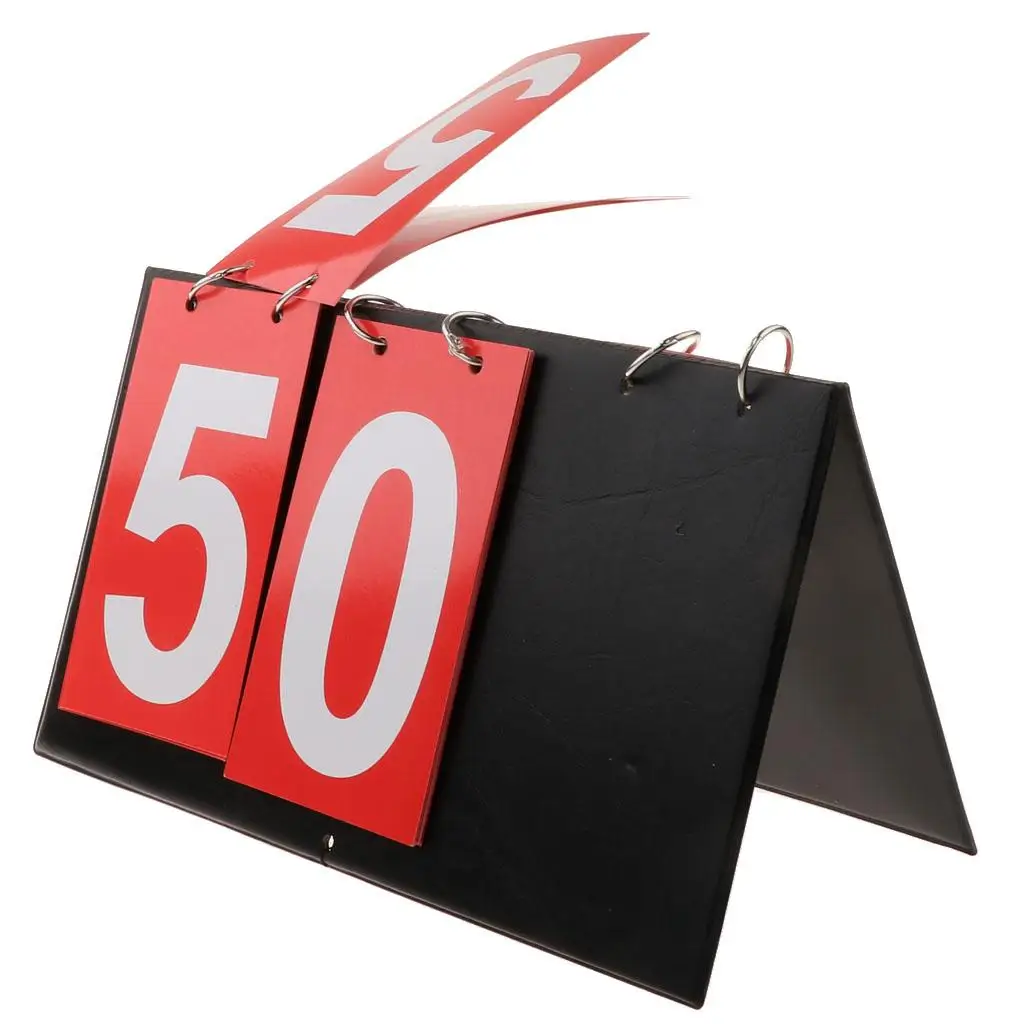

Mini Tabletop Scoreboard Flipper Paper Leather Material for Basketball Football Volleyball Sports Use