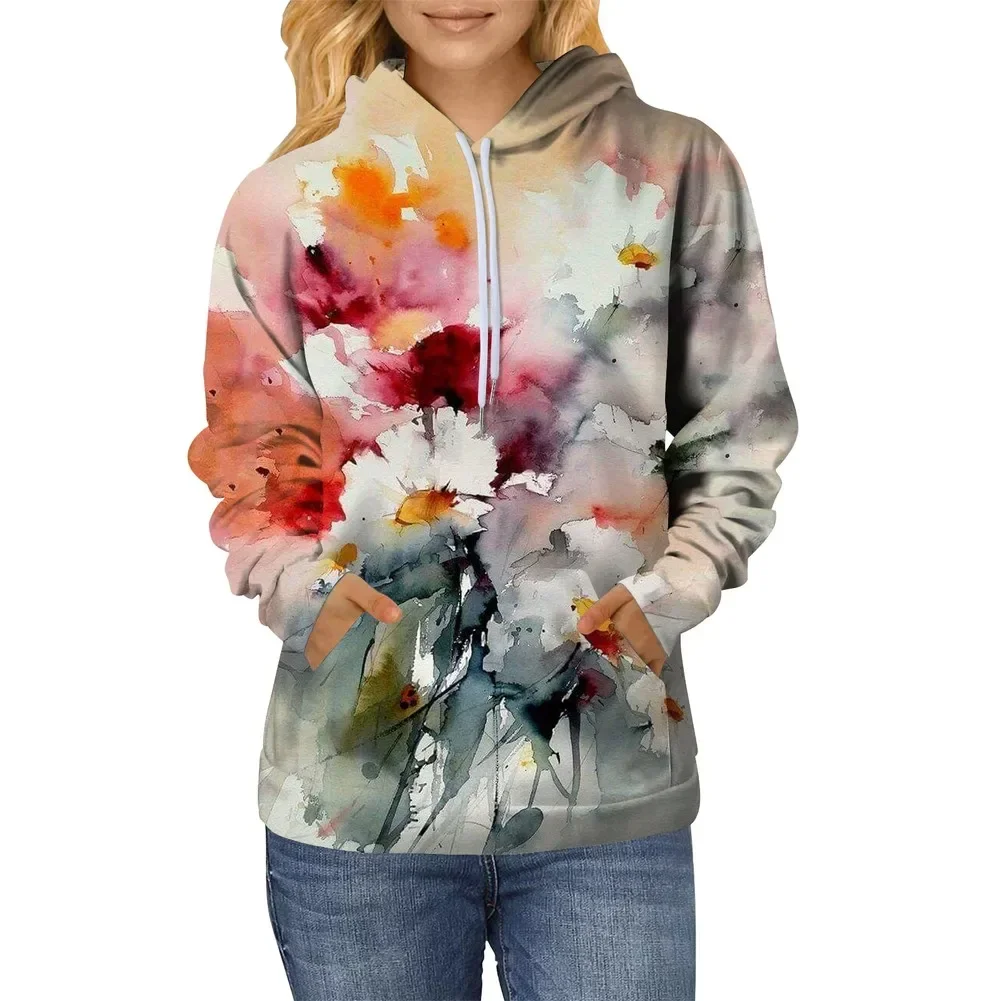 

Women Sweatshirts Pullover Hoodies Winter Casual 3D Printed Comfortable Fabric Long Sleeve Sweater Winter Woman Clothes 2025