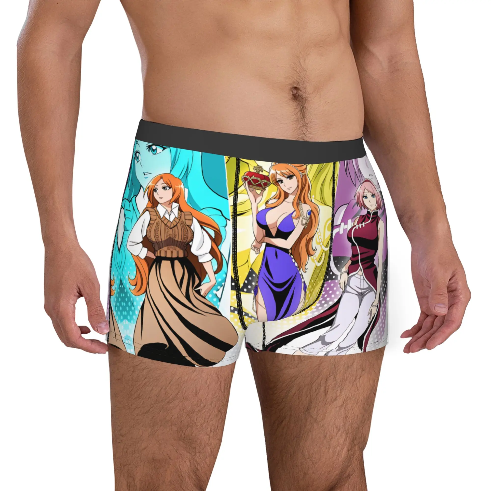 Nami Bleach Orihime Inoue Sakura Haruno Boxer Shorts For Homme 3D Printed  Underwear Panties Briefs Stretch Underpants view 3