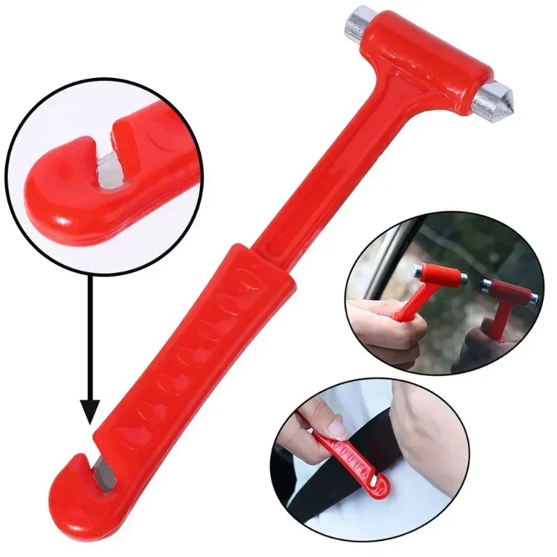 Portable Car Window Breaker Safety Hammer Mini Emergency Glass Broken Window Escape with Seat Belt Cutter Scraper Emergency Tool