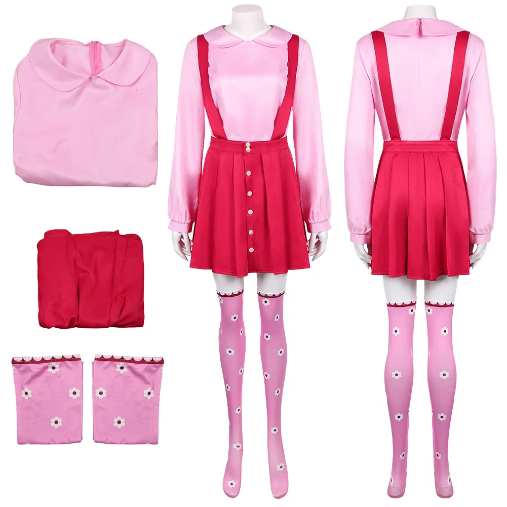 

2025 TV Game Of Teuthida Cosplay Jump Rope Game Girl Skirt Top Cloth Hallowmas Carnival Party Roleplay Suits Outfit For Women