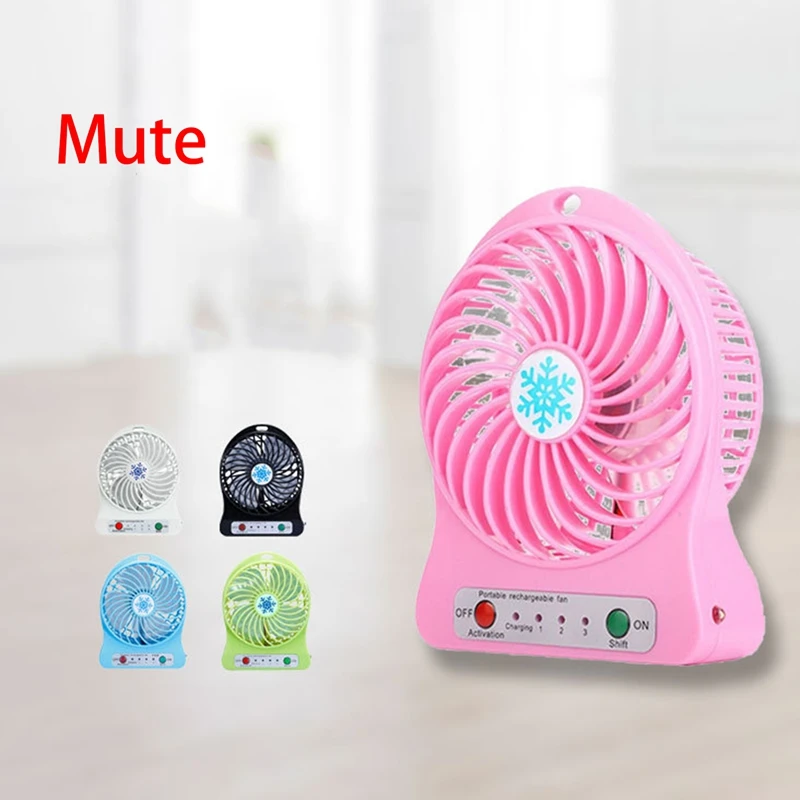 Portable Rechargeable Mini Fan Air Cooler Mini Desk Fan USB Cooling Rechargeable Handheld Fans Green