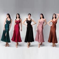 5 Colors Modern Dancing Dress Women'S Party Waltz Ballroom Dance Competition Dress Latin Dance Performance Dresses SL8457