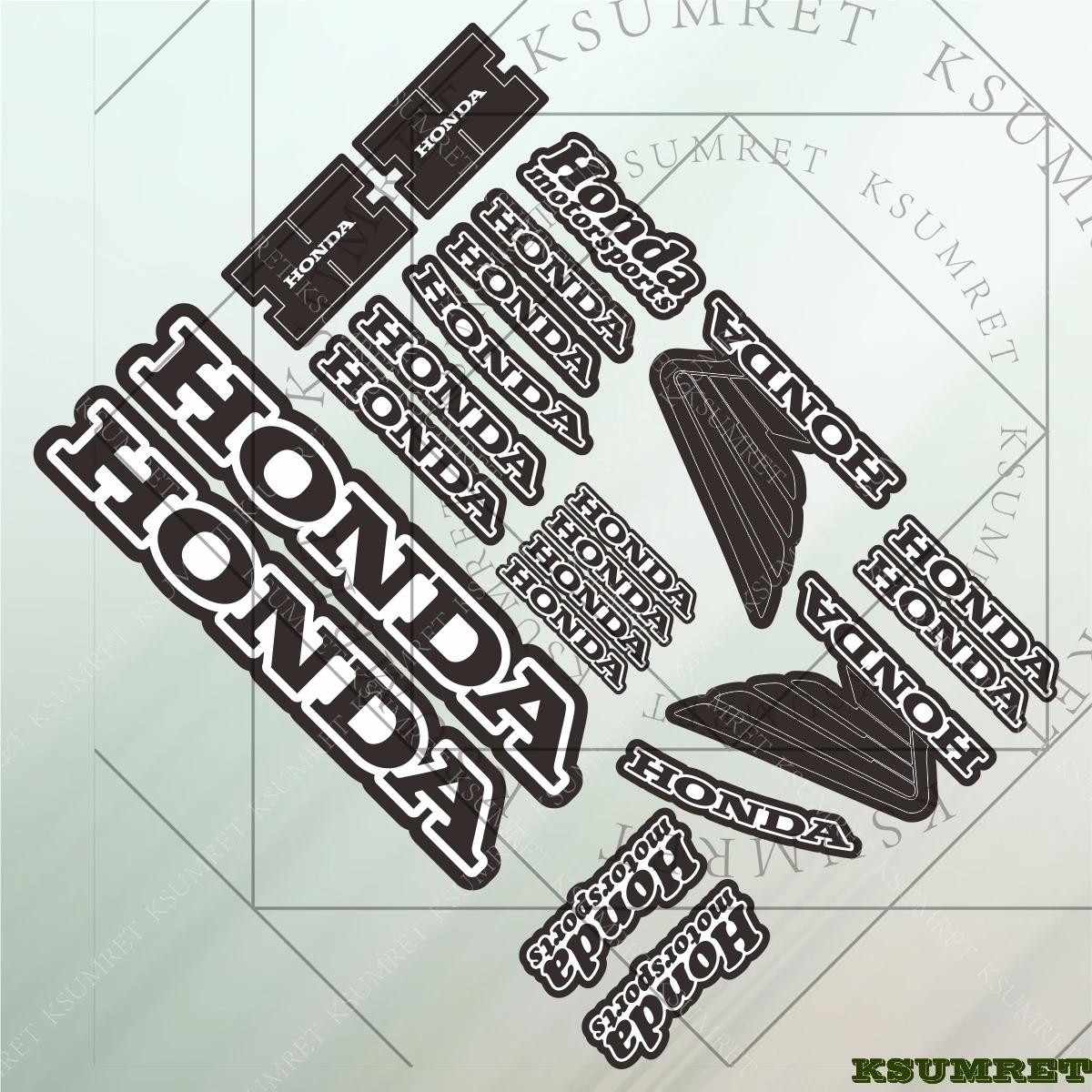الفينيل لهوندا ملصق دراجة نارية ملصق عاكس مقاوم للماء #3