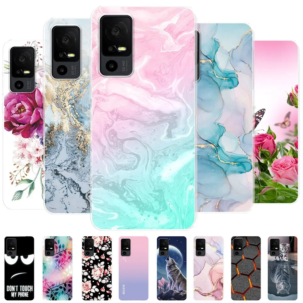 Para TCL 40 SE funda de 6,75 pulgadas Coque TPU funda trasera suave de silicona para TCL 40 se Fundas de teléfono para TCL 40 SE Fundas protectoras