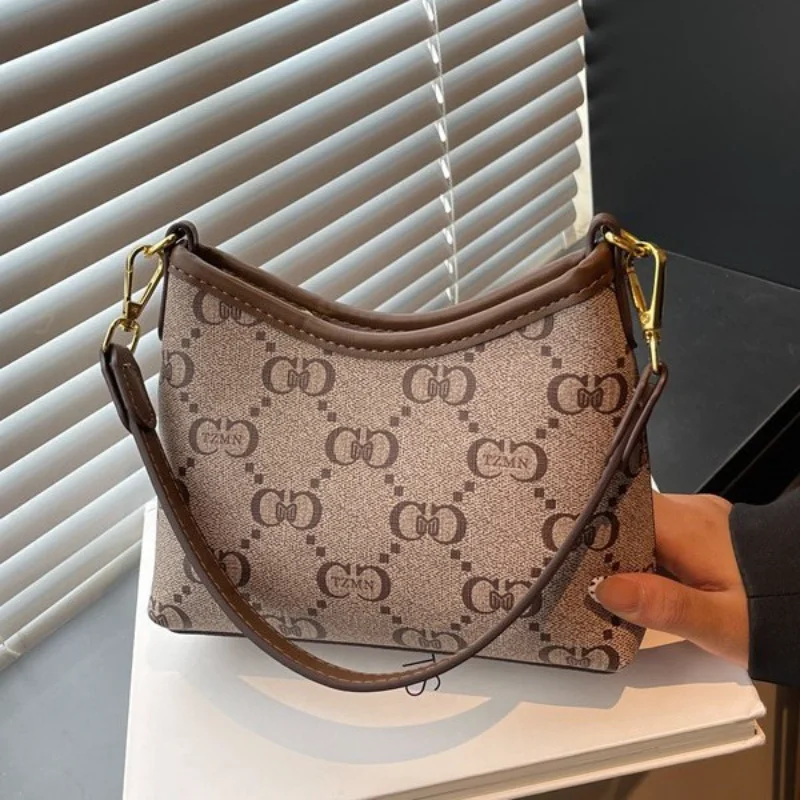 

Винтажная женская сумка подмышки 2025 года, регулируемый ремень через плечо, сумка через плечо с верхней ручкой, сумка для работы на выходные