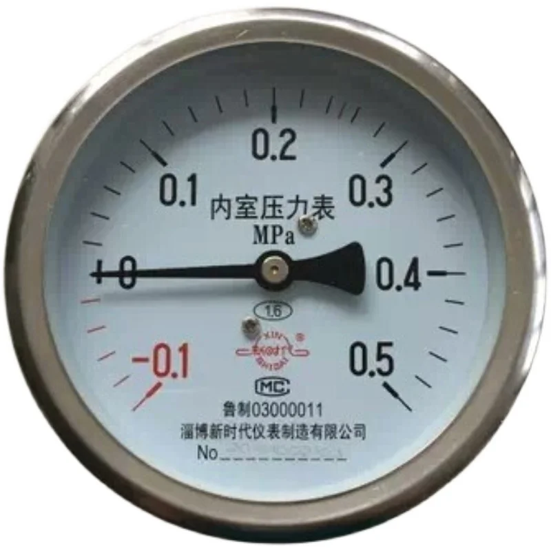 Xinhua pulsation vacuum sterilizer sandwich pressure gauge Inner chamber pressure gauge New era pressure gauge