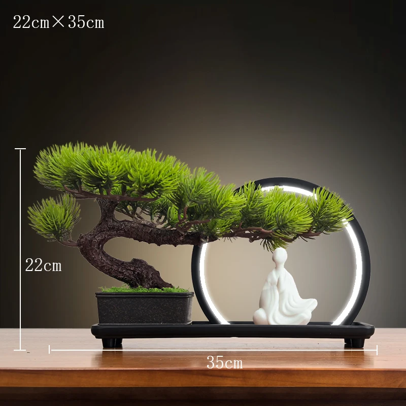 Luminous LED strip, artificial bonsai tree, bonsai living room, garden、landscape decoration, artificial potted bonsai