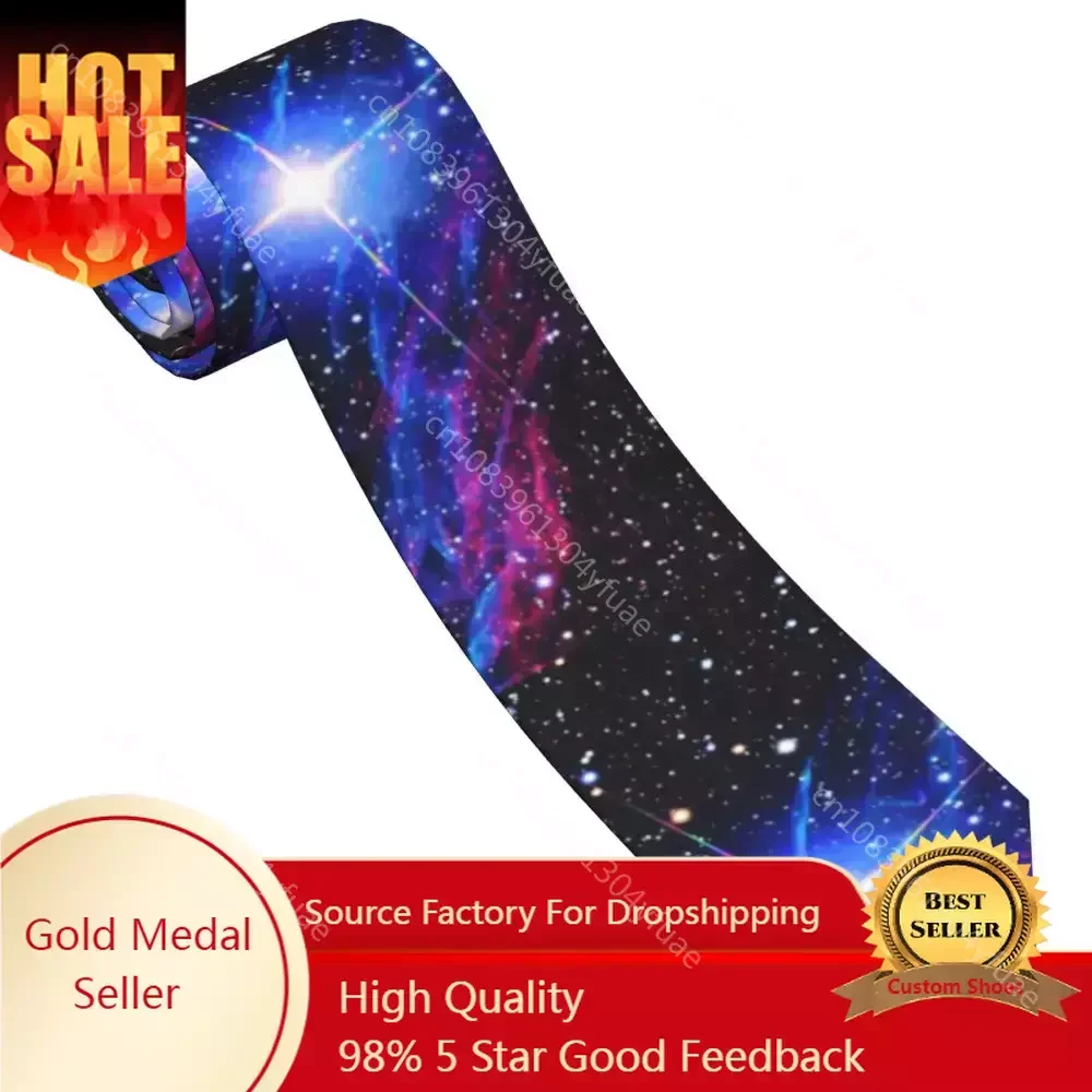 Galaxy Fantasy Nebula Star Neckties Unisex Polyester 8 cm Universe Space Sky Neck Tie Mens Casual Classic Accessories