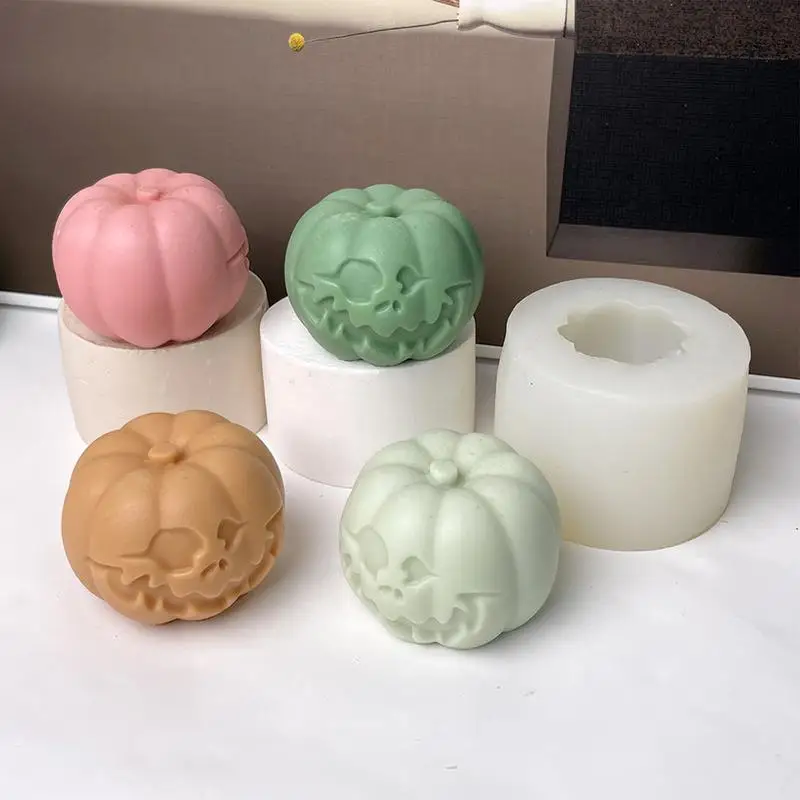 Pumpkin Candle Mold Halloween Art Craft Soap Making Epoxy Resin Casting Candle Molds Aesthetic Desk Decor Home Party Decorations