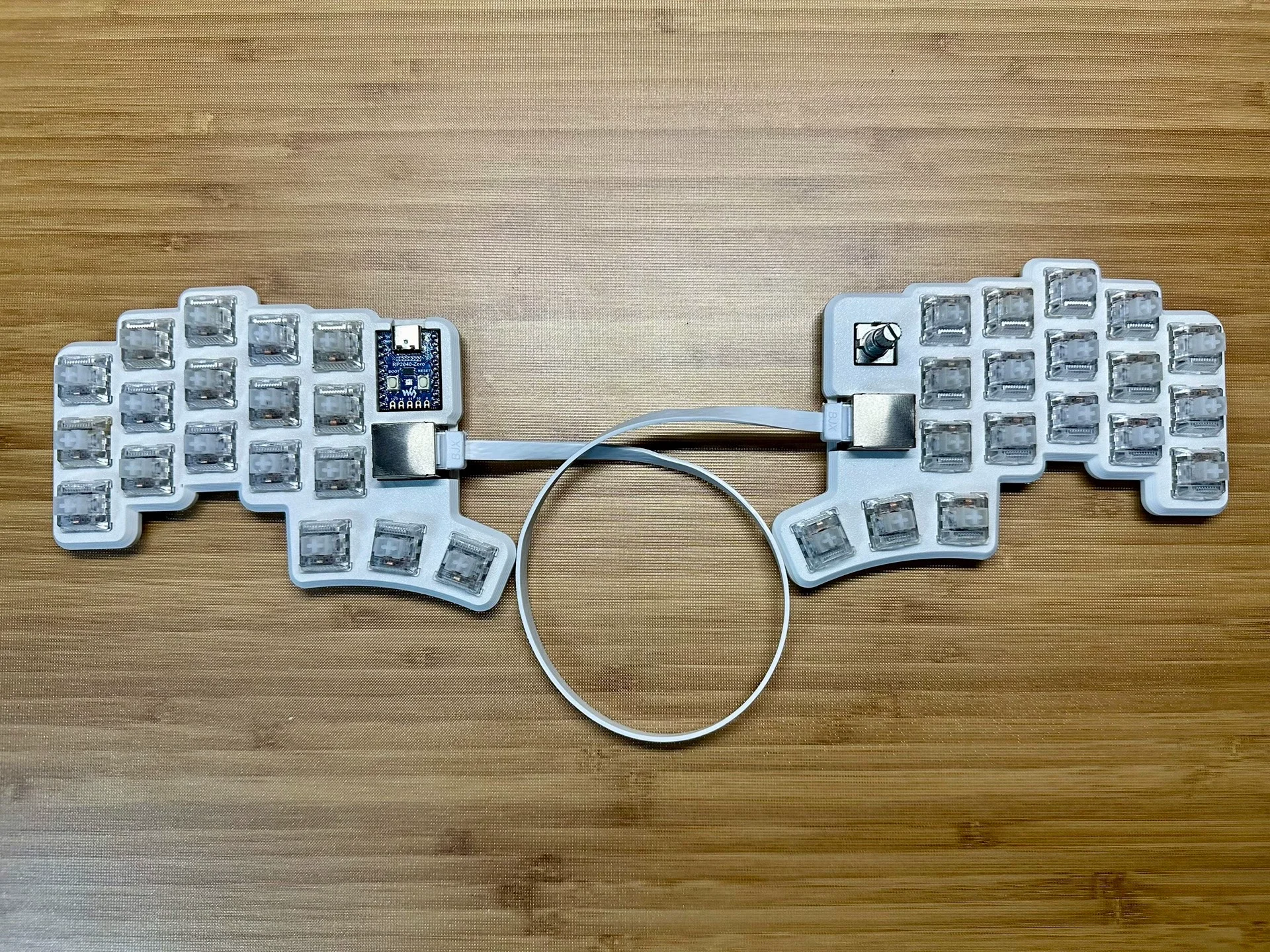 Imagem -05 - Corne Barato Kit de Teclado Dividido 36 Teclas Suporte Frial Qmk com Fio Modo Único Troca Quente Ergonomia Kit de Teclado Mecânico para Jogos