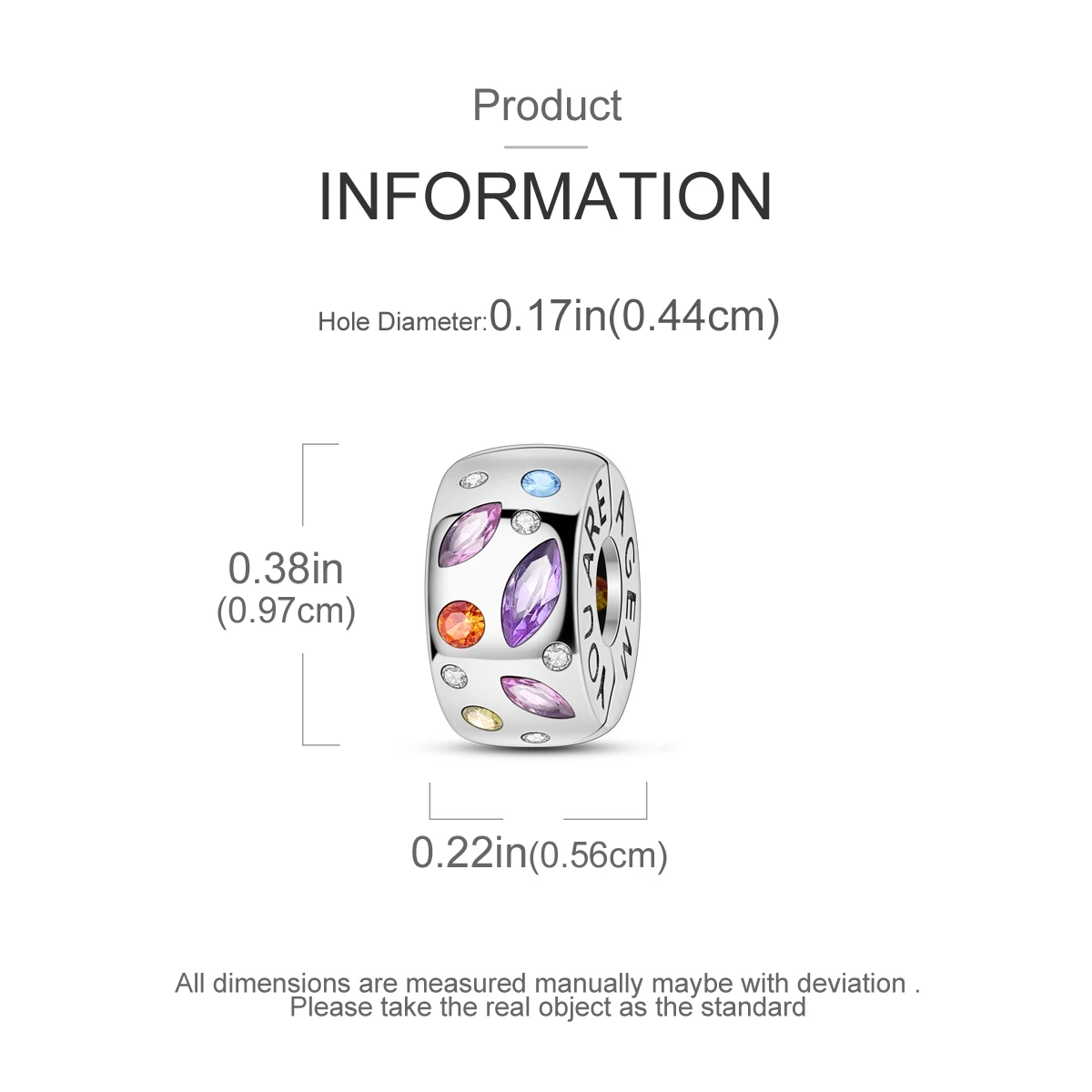 Charms passend für Originalperlen, 925er Sterlingsilber-Clip-Charms, Zirkon-Silikon-Abstandshalterperlen, passend für Armbänder, Damen-DIY-Geschenk – Detail 17