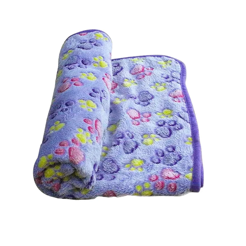 Zachte pluizige huisdierdeken van hoge kwaliteit, schattig cartoonpatroon, huisdiermat, warme en comfortabele deken voor kattenhonden