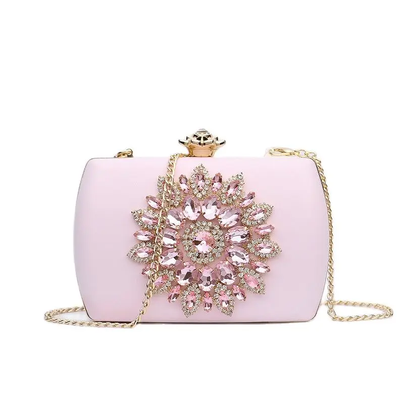 Handbag New Women's Bag Diamond Rhinestone Crossbody Shoulder Party Bag Handbag Clip Banquet Bag Chain Handbag Banquet Bag