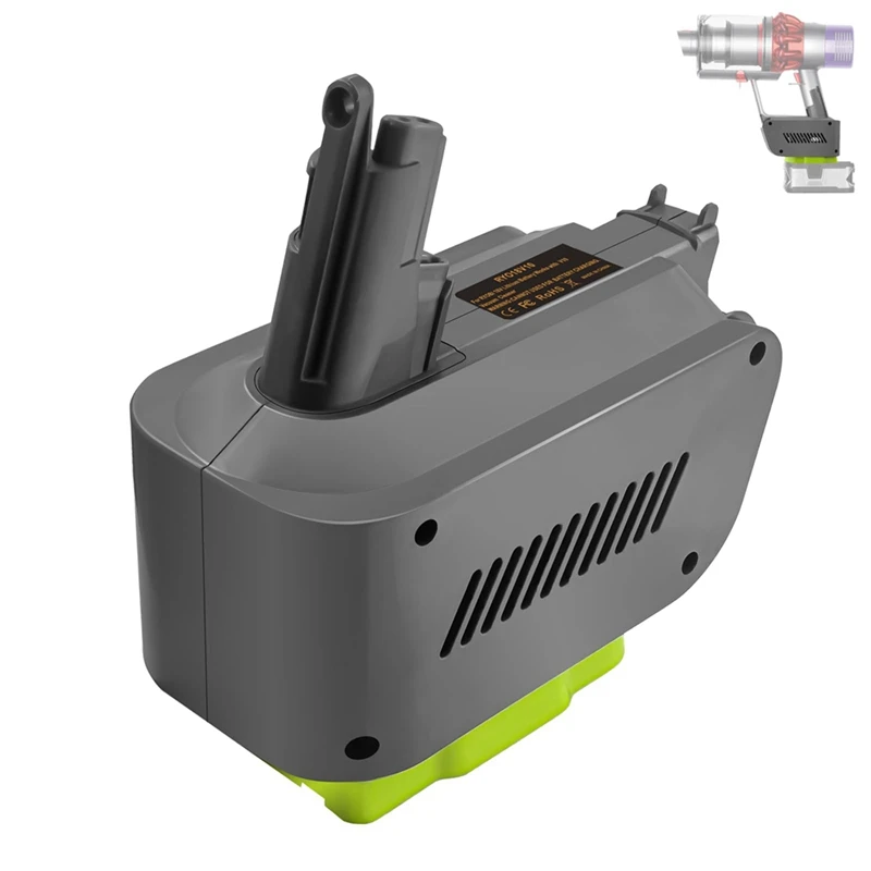 Adapter for 18V ONE+ Battery Convert to V10 Cordless Vacuum Cleaner Stick Cyclone Absolute RYO18V10