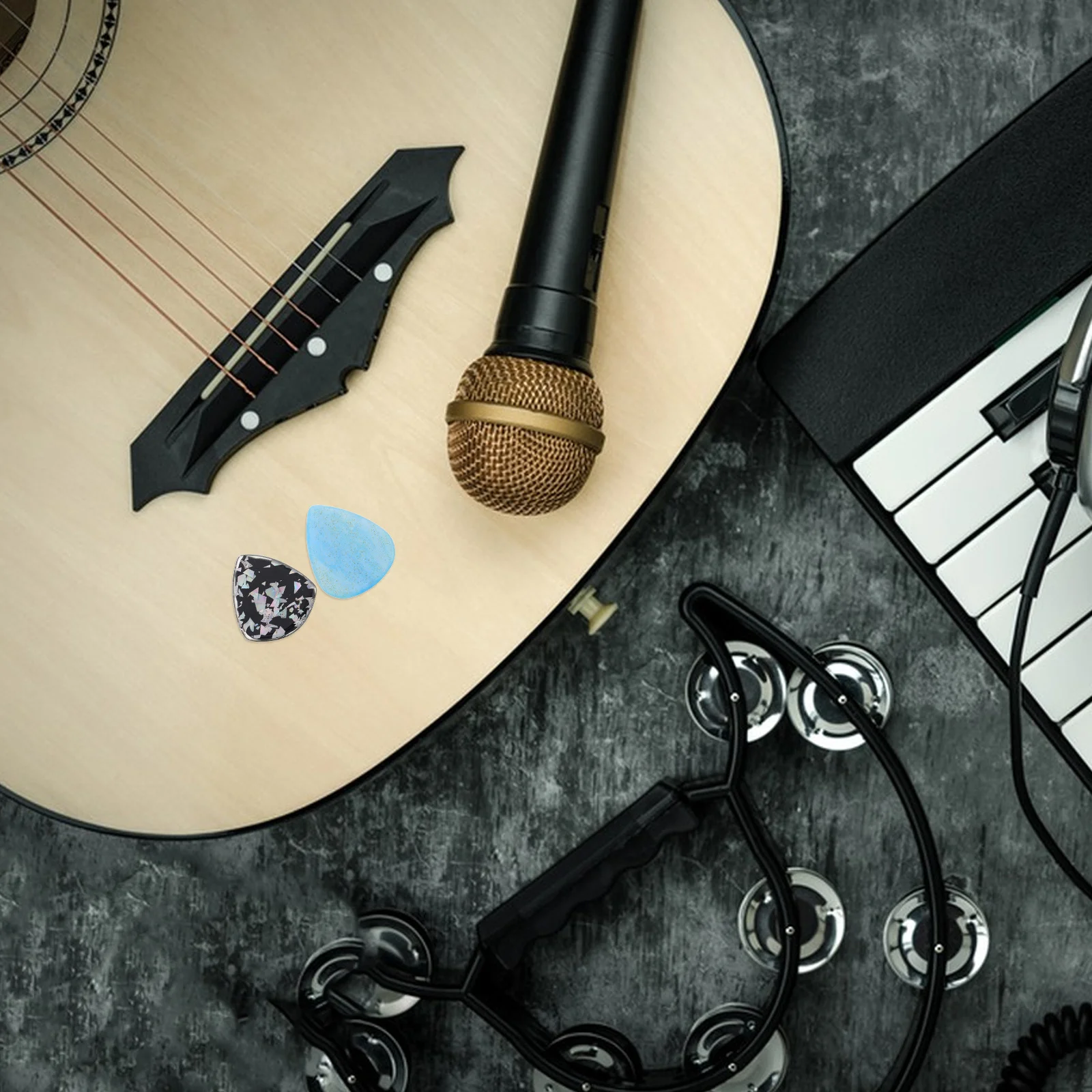 2 قطعة يختار الغيتار الراتنج سميكة دائم أنيق عدم الانزلاق مثالية لتسجيلات عروض القيثارات الكهربائية باس