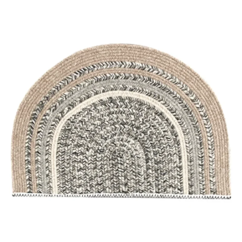 

Door mats, hand-woven carpets, living room table, bathroom, photographer household semi-circular floor mats