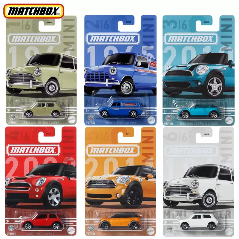 Original Mattel Matchbox life German Series 1/64 modelli di auto 2003 Mini Cooper S Cabrio Countryman Boys Toys Automobile in metallo