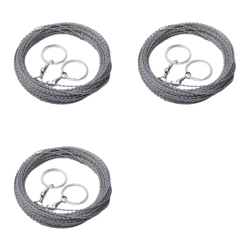 

Мини-пила из нержавеющей стали 3X, карманная цепная пила, портативная походная пила, ручная проволочная пила, полевая проволочная пила 10 м