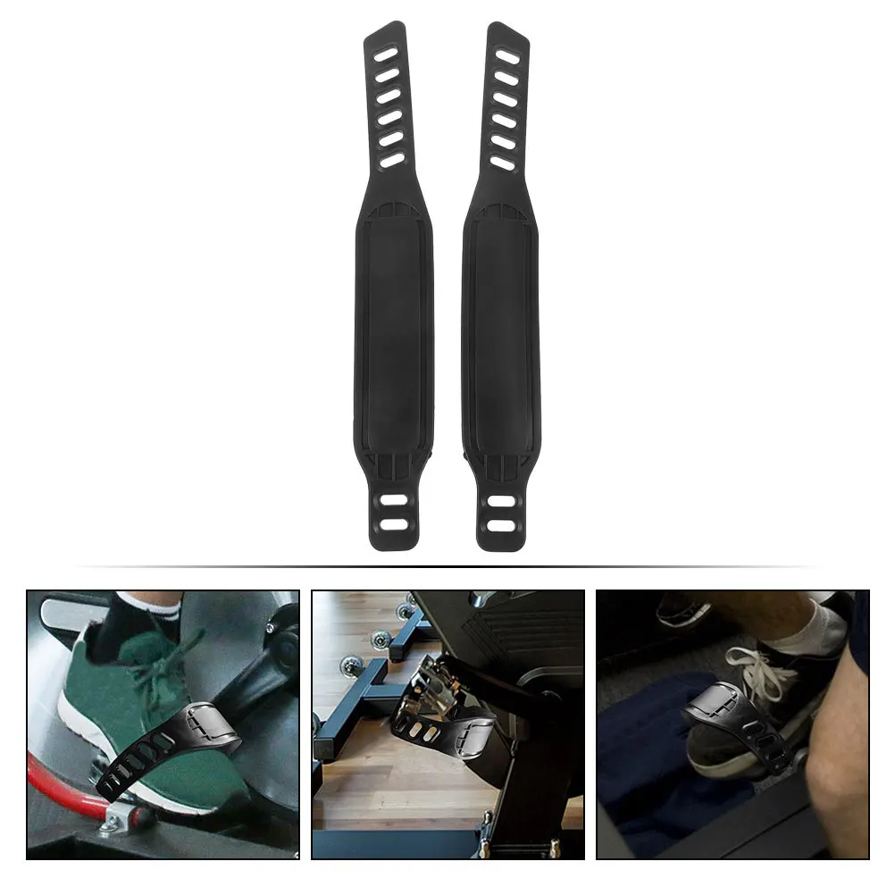 

2Pairs Adjustable Pedal Straps Fitness Exercise Bike Plastic Strap Replacement Bike Pedal Fixing Bands Belt for Pedals