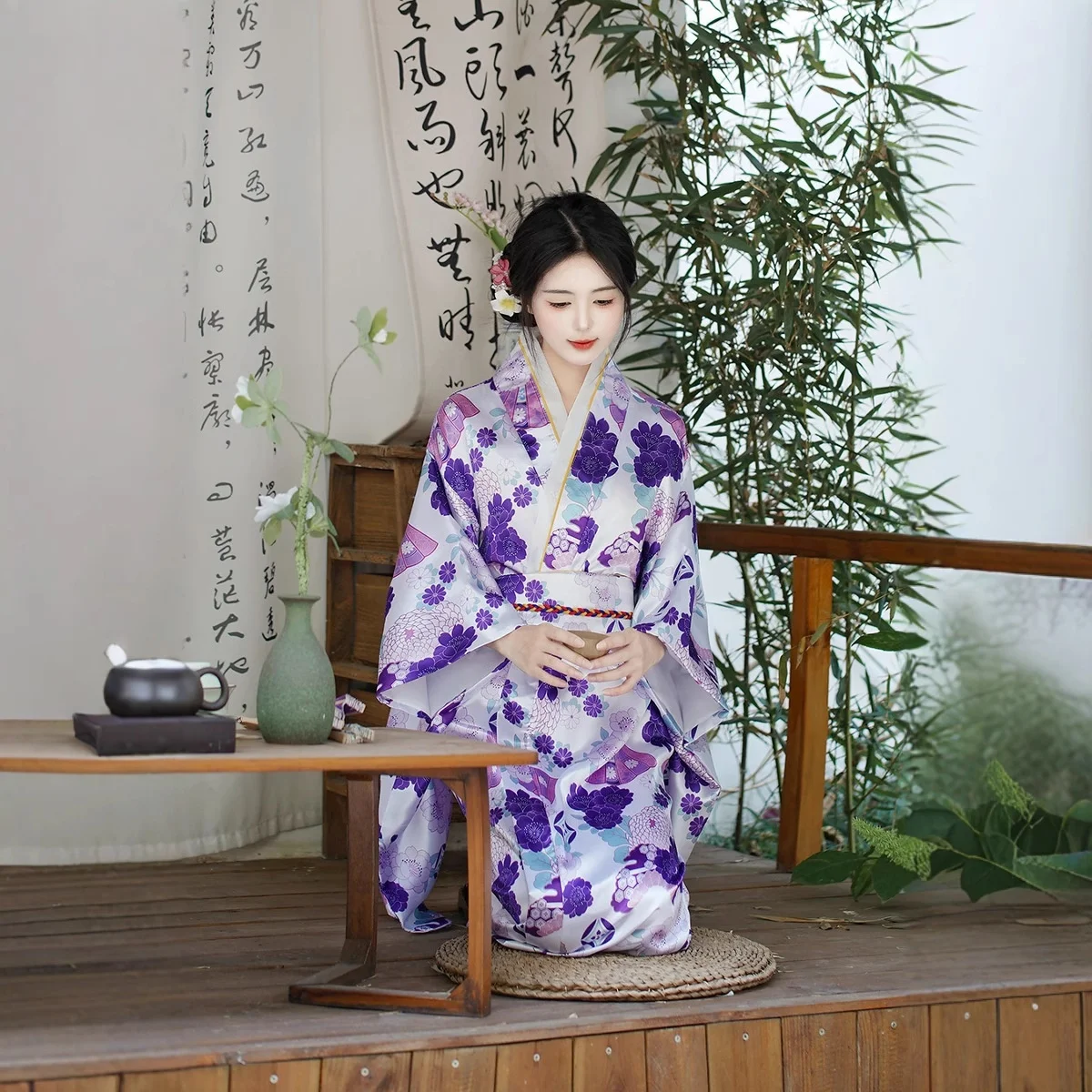 Kimono formel traditionnel japonais pour femmes, Batobe artistique et euro Sve Dr, Production chinoise d'été, nouvelle collection 2025