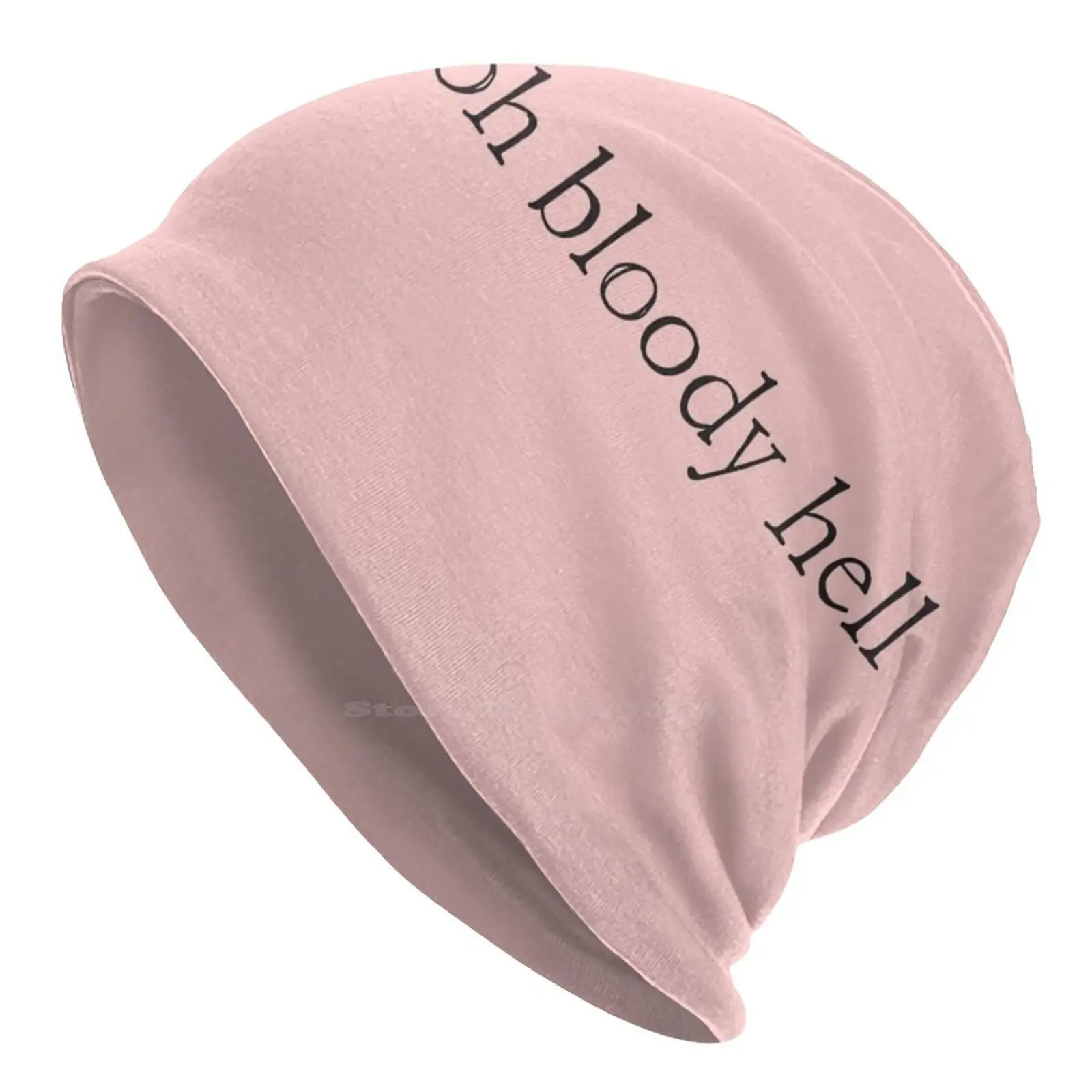 Oh Bloody Hell-Black On Pink-Indiscreet Zip Pouch For Tampons , Menstrual Pads , Feminine Products Knitted Hat Warm Beanie