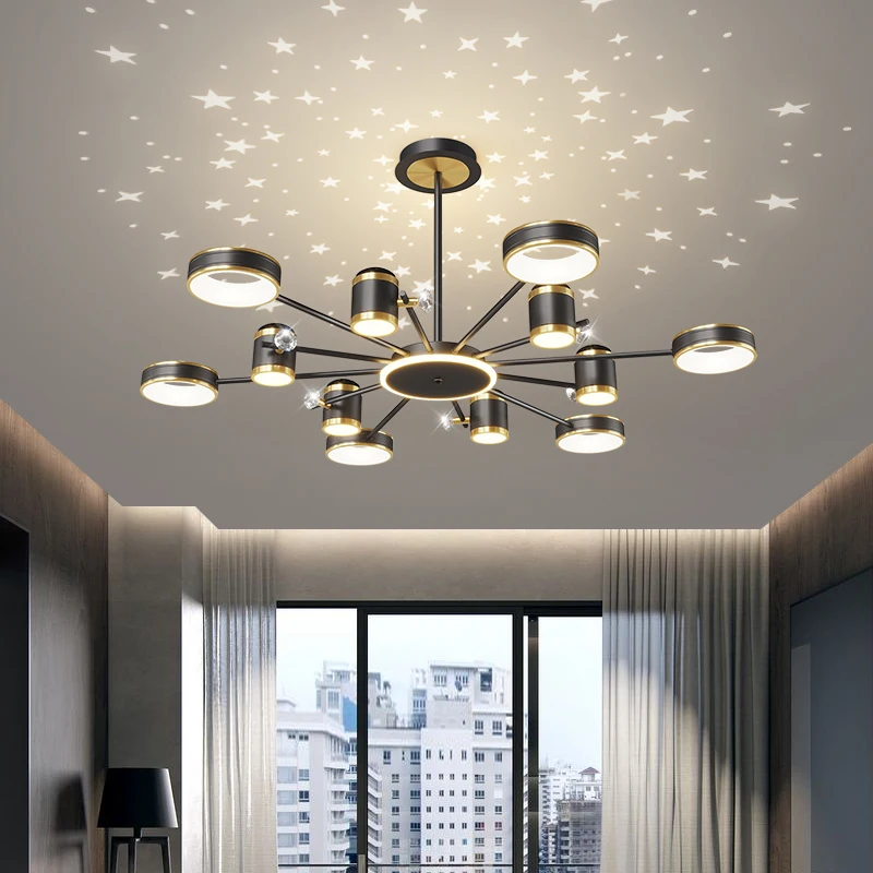 

Modern Led Chandeliers With Remote Control Home Fixtures Chandeliers For Bedroom Living Room Bright Lamps Indoor Home Lightings