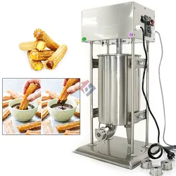 Commercial 15 Liters Automatic Spanish Churros Filler Machine and Fryer for Sale