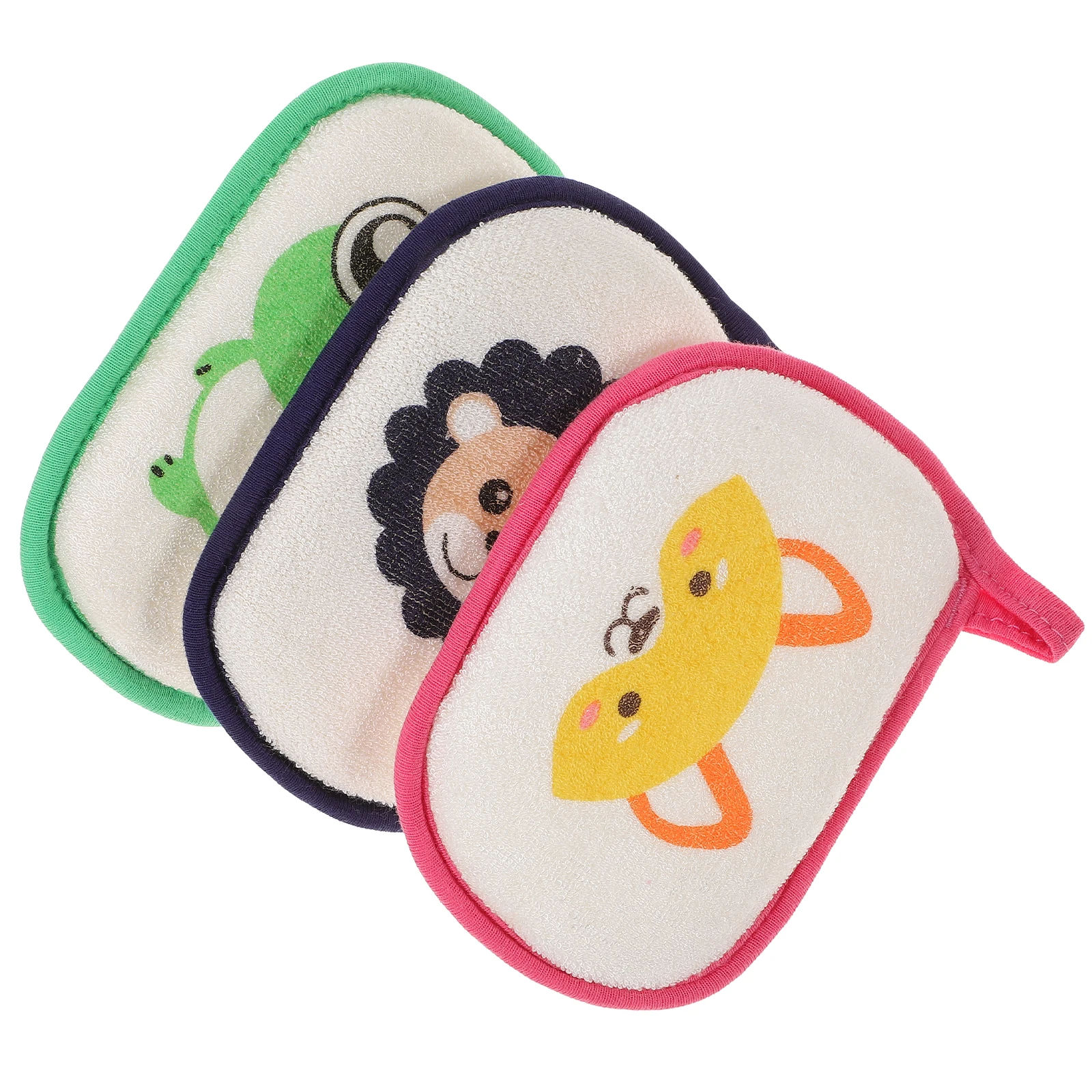 

3 Pcs Bath Cotton Sponge Ball Baby Scrubber Soft for Babies Kids Newborn Bathing Toddler Handheld Animal