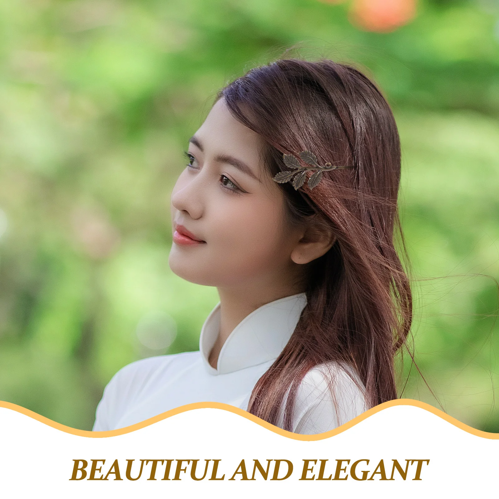 

10Pcs Bronze Leaf Hair Clips Vintage Retro Hairpins Strong Grip Decorative Hair Accessories for Women Girls Styling
