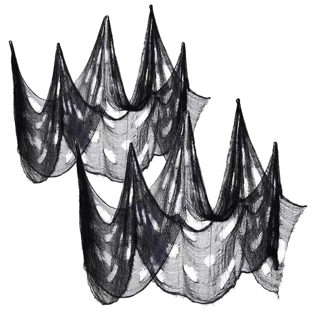 

2Pcs Halloween Creepy Cloth Gauze Fabric Durable Hanging Decoration Scary Haunted House Party Prop Halloween Creepy Cloth