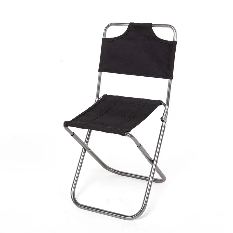 

Portable Aluminum Alloy Outdoor Lightweight Mini Folding Stool Fishing Chair with Backrest Bearing 100kg