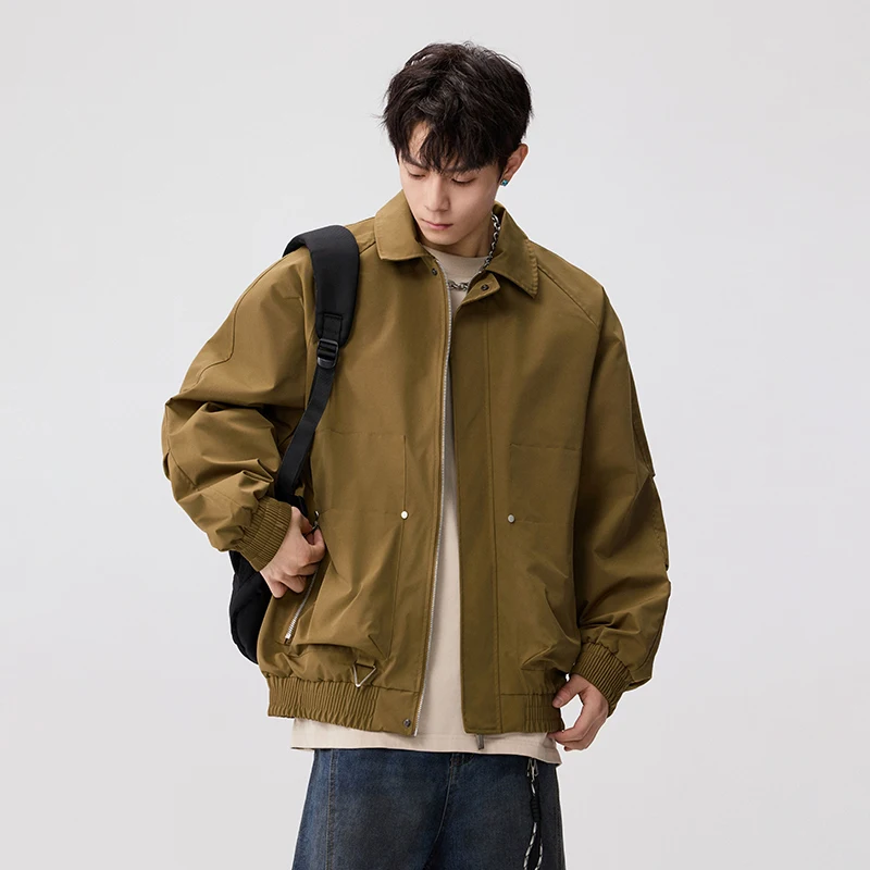 

Couple Outerwear Faionable Urban Outdoor Jacket Men's Spring Autumn Camping Coat New Loose Workwear Windproof Waterproof Coat