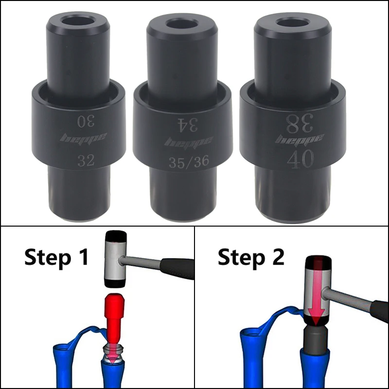 HEPPE Bike Front Fork Dust Seal Installation Tool for 32/34/35/36/38/40mm Fork Pipe Bike Fork Seal Installation Tool Dual Head