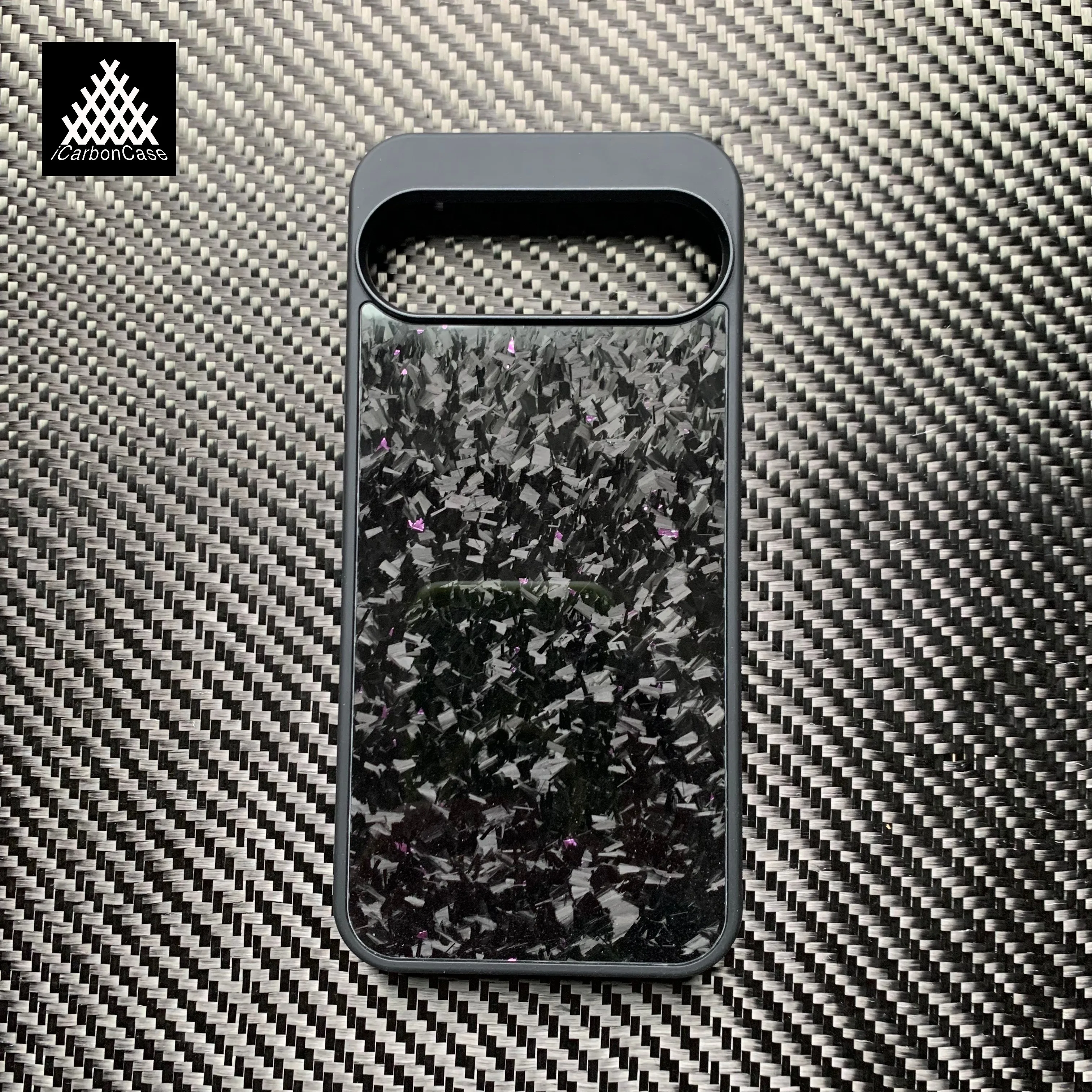 

Purple Forged Real Carbon Fiber Case for Google Pixel 9 Pro XL 8 8A 8Pro 7 7A 7 Pro Glossy Premium Business Phone Back Cover