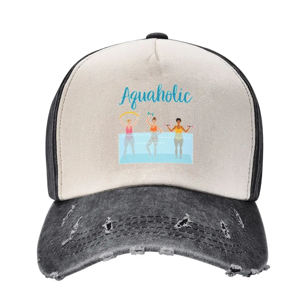 

Aquaholic Water Aerobics Baseball Cap Snapback Cap Military Tactical Cap Custom New In The Hat Hats Man Women's