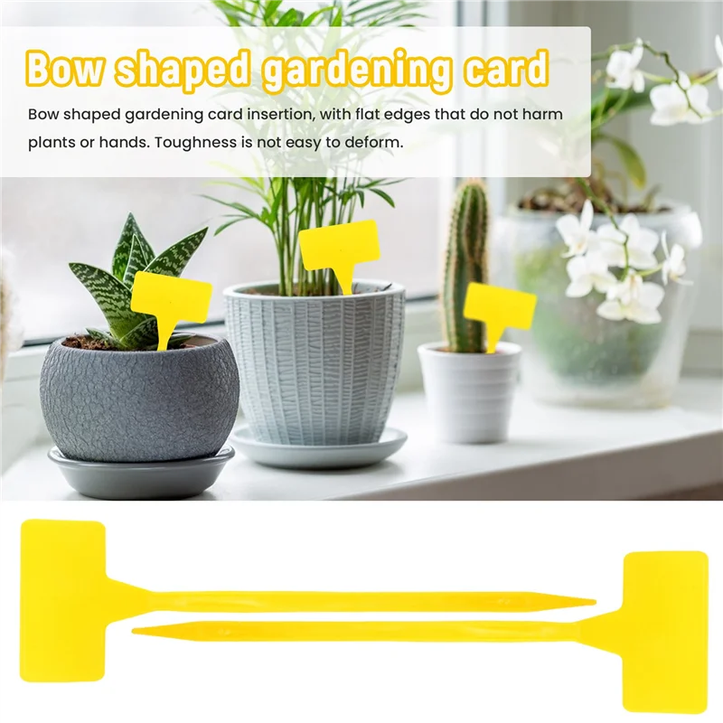 

AB33-Gardens Planting Tools 50 Pcs Bonsai Plastic Plant Labels Garden Labels T-Type Upturned Garden Tags Markers Nursery Upturne